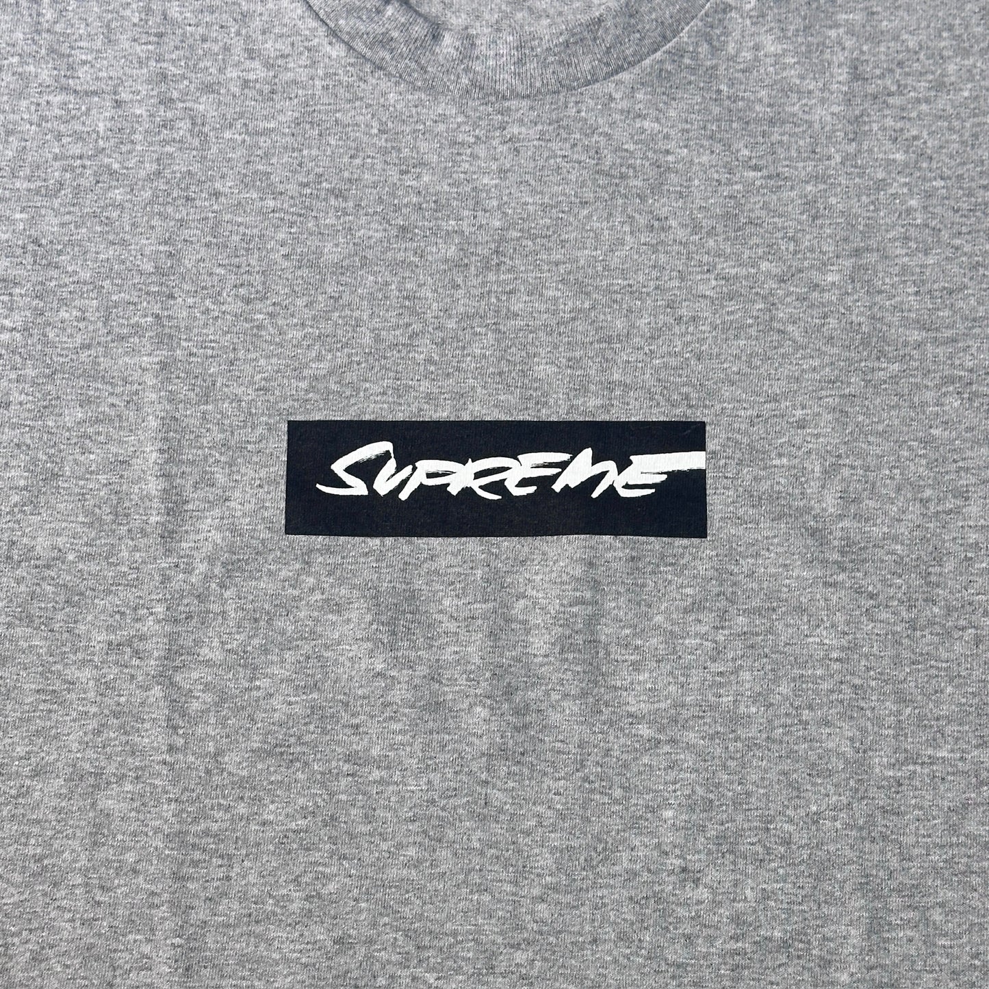 Supreme Futura Box Logo Tee - Heather Grey