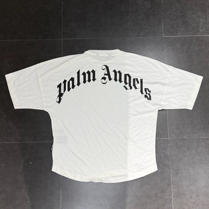 Palm Angels Back Curved Logo Tee - White