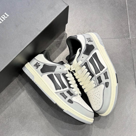 Amiri Skel Top Low - Black & White Varsity