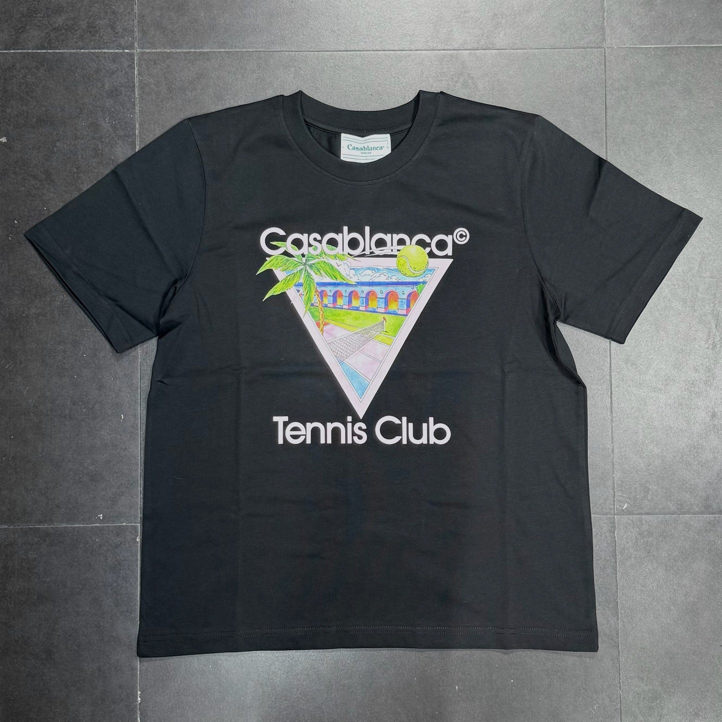 Casablanca Tennis Club Icon Tee - Black