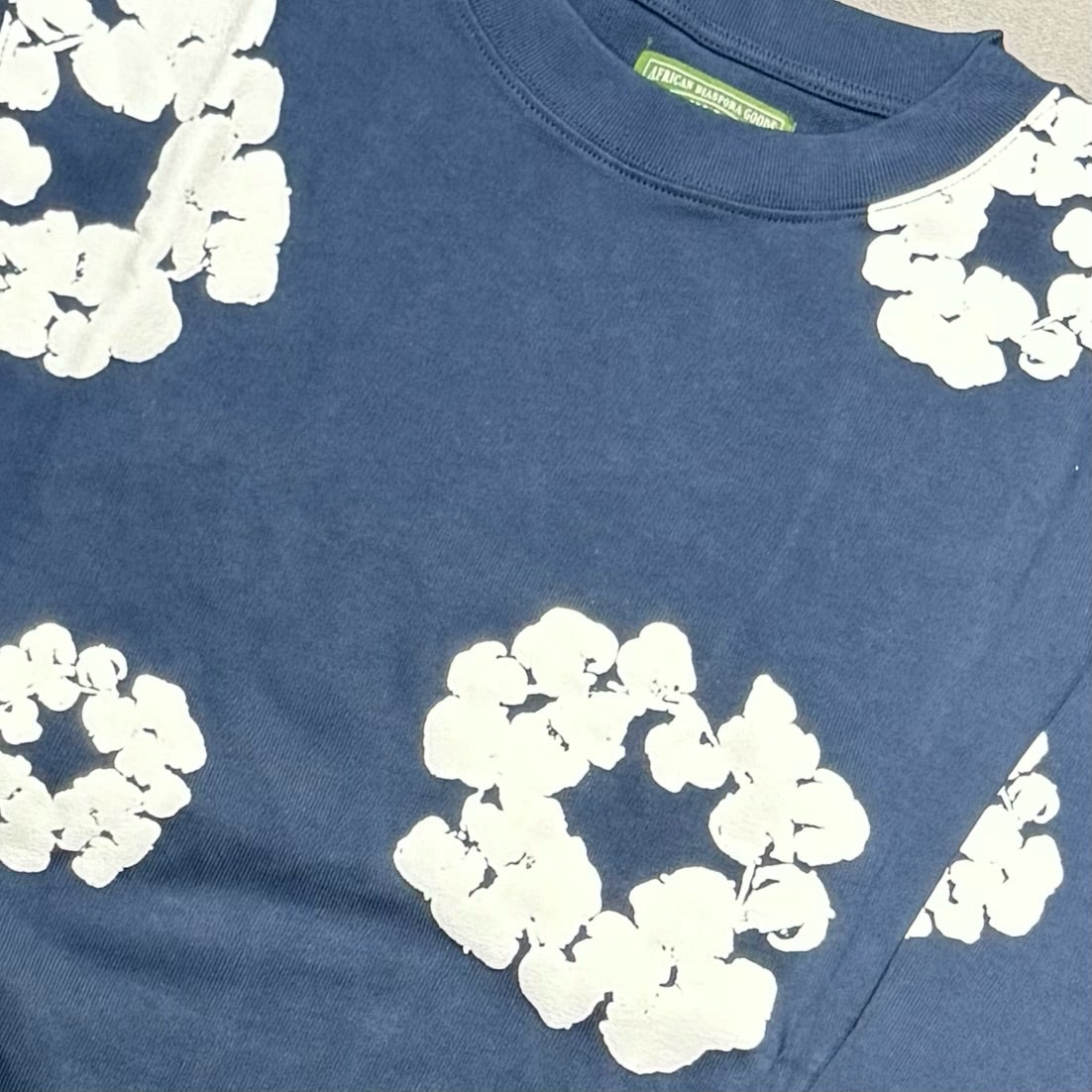 Denim Tears The Cotton Wreath Long Sleeve - Navy