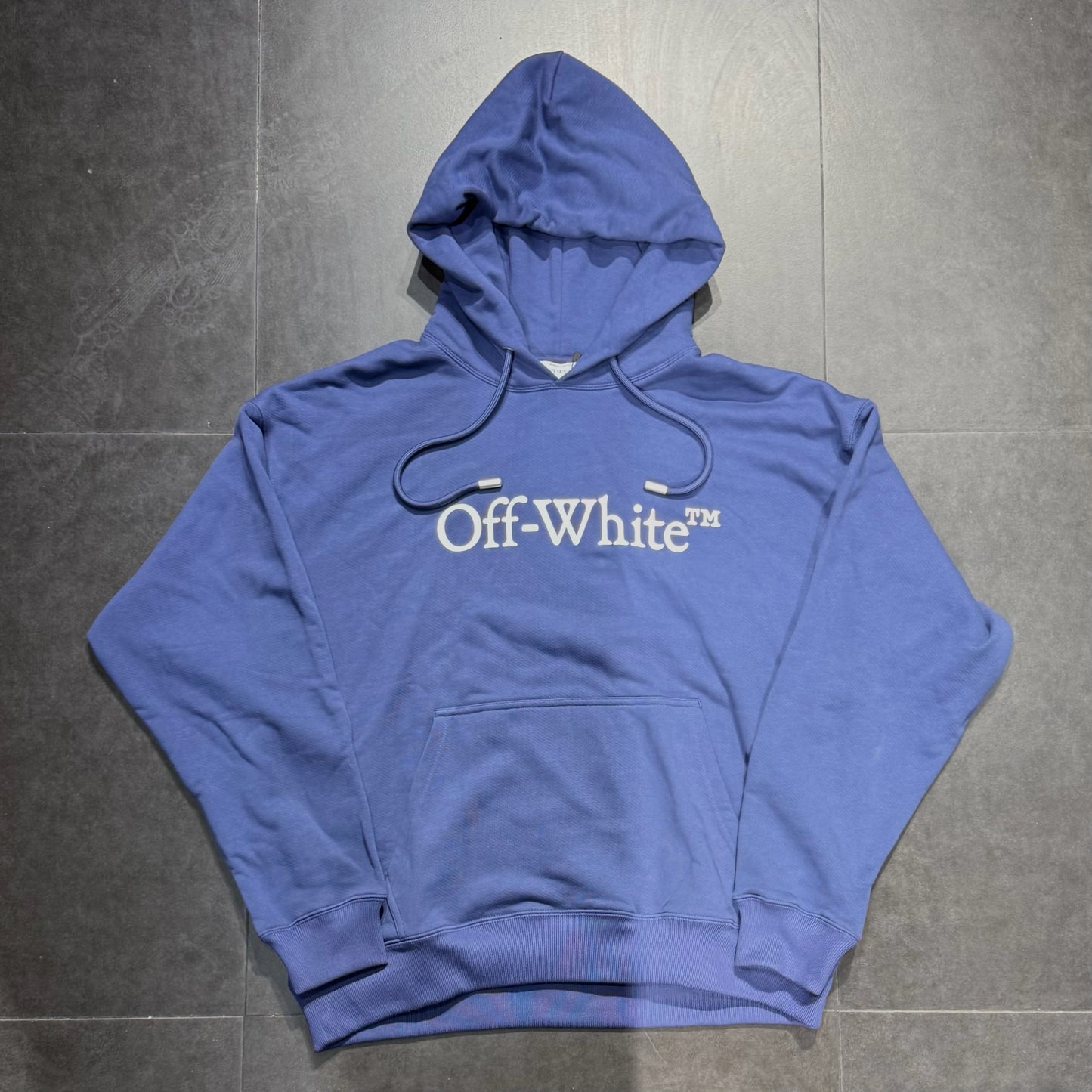 Off White Big Bookish Hoodie - Dark Blue