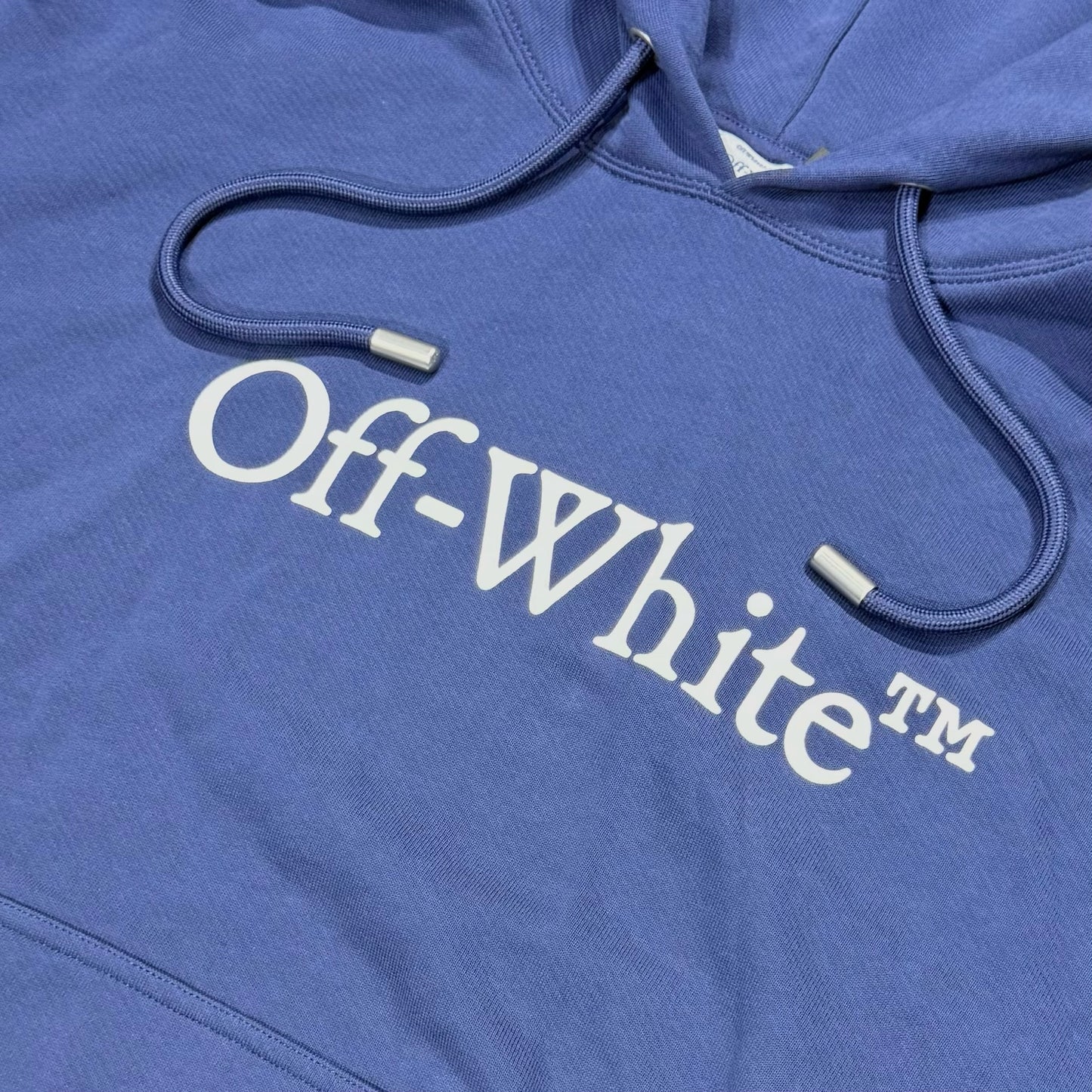 Off White Big Bookish Hoodie - Dark Blue
