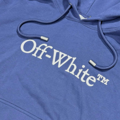 Off White Big Bookish Hoodie - Dark Blue
