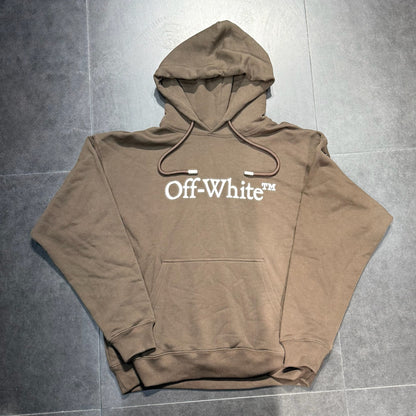 Off White Big Bookish Hoodie - Chocolate
