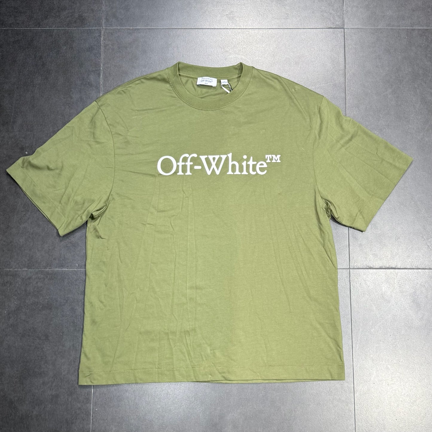 Off White Big Bookish Skate Tee - Winter Moss