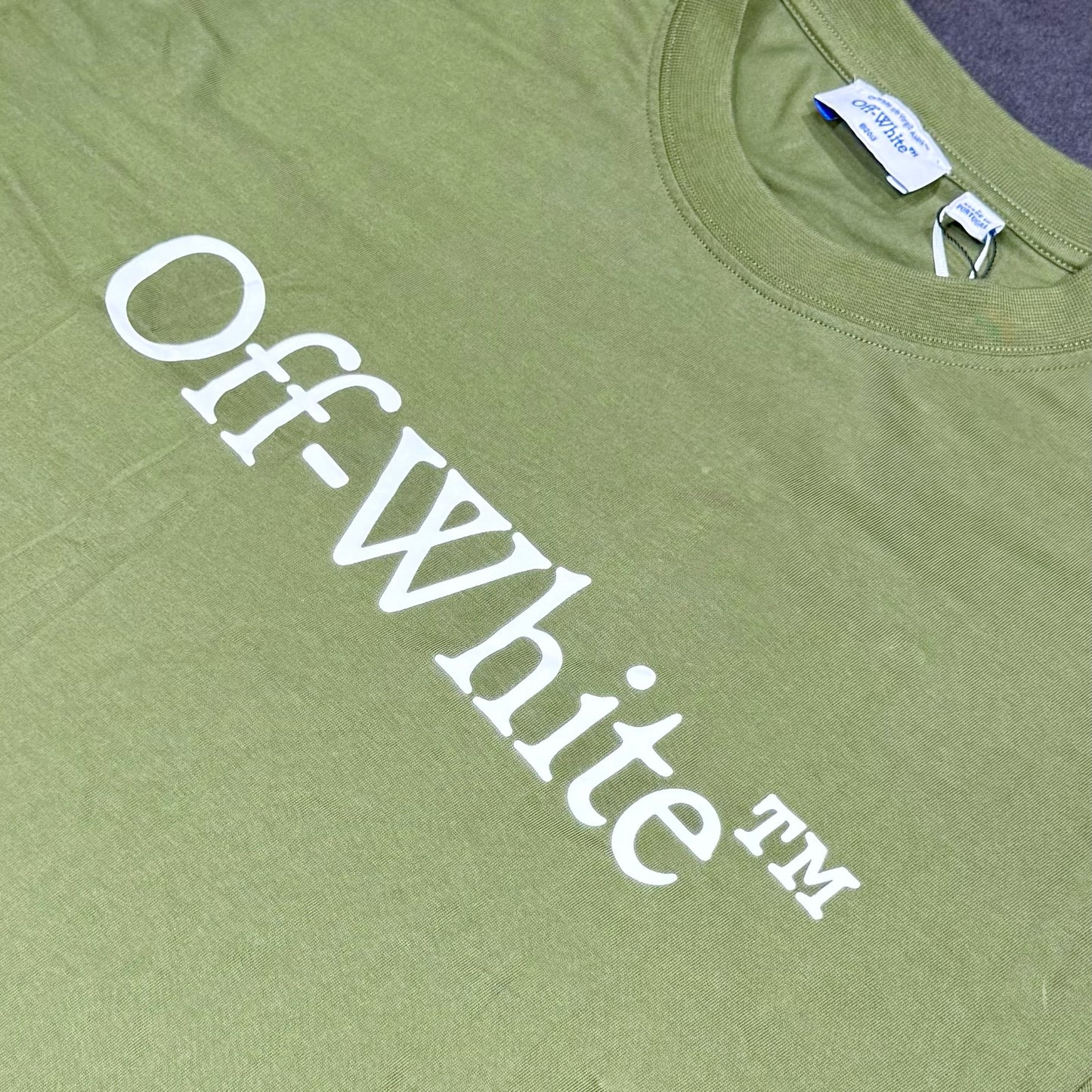 Off White Big Bookish Skate Tee - Winter Moss