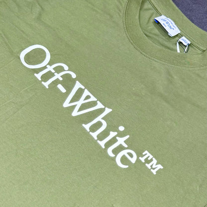 Off White Big Bookish Skate Tee - Winter Moss
