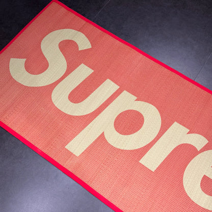 Supreme Woven Straw Mat - Red