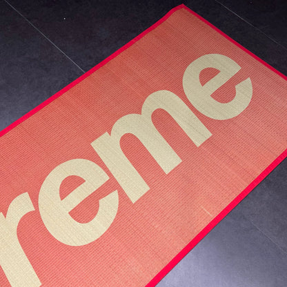 Supreme Woven Straw Mat - Red