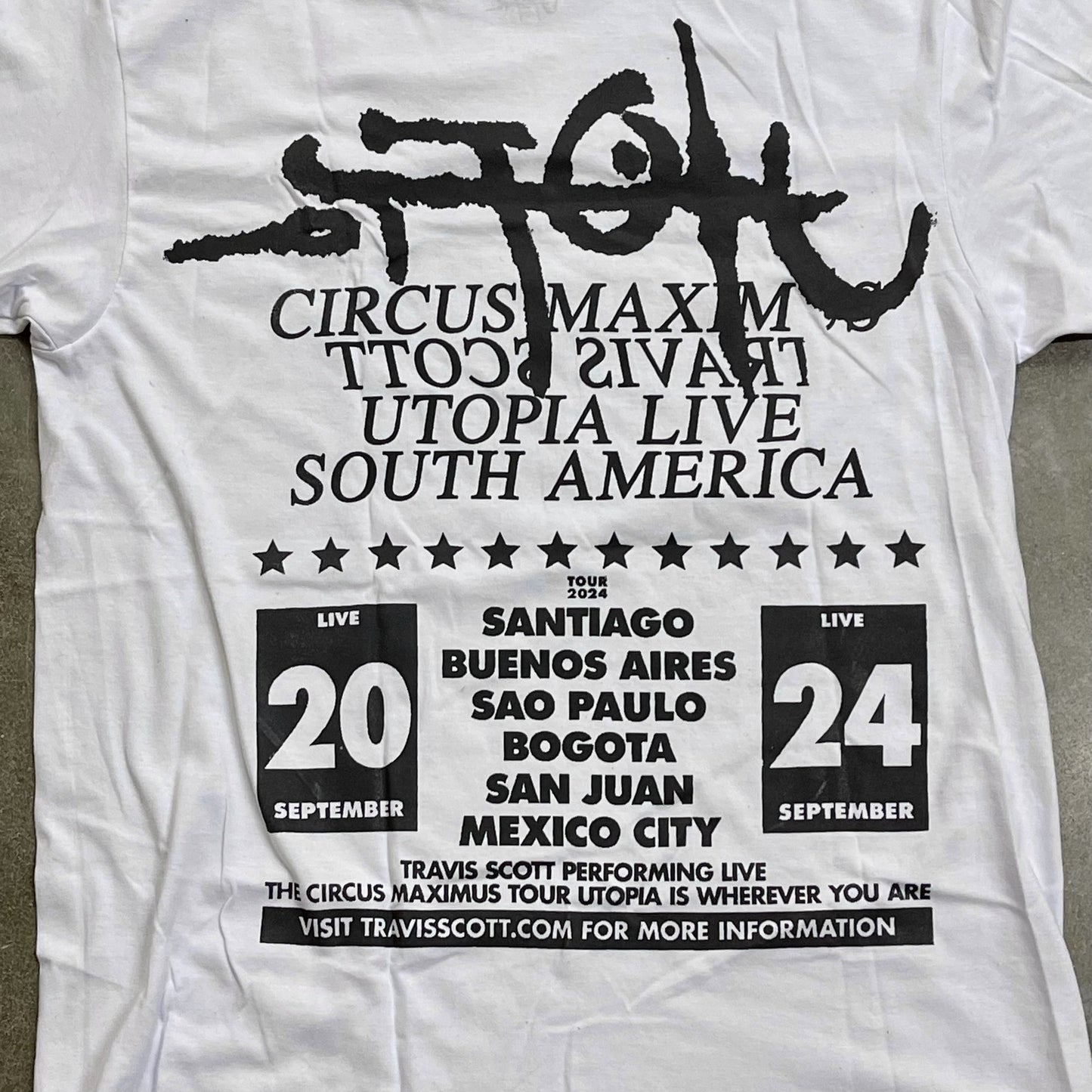 Travis Scott Circus Maximus Bogota Tour Tee - Skitzo