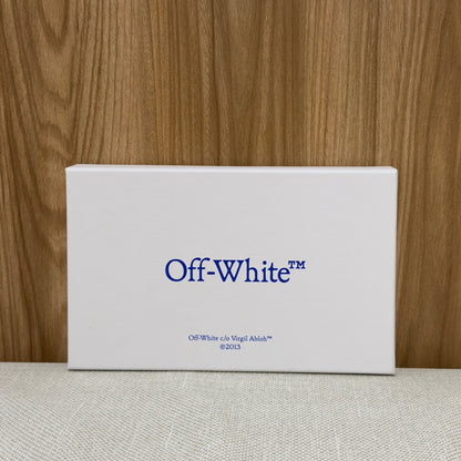 Off White Printed For Cards Quote Documents Holder - Black