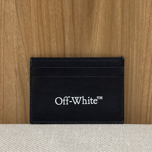 Off-White Printed Leather Cardholder - Black