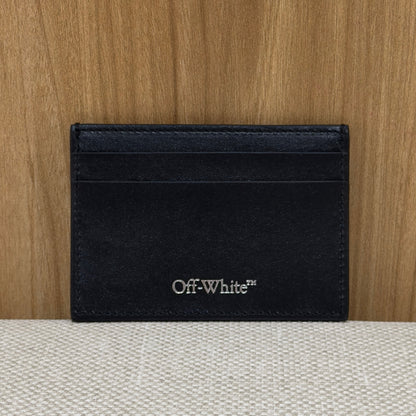 Off-White Printed Leather Cardholder - Black