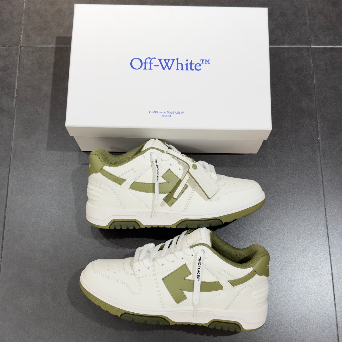 Off-White Out of Office - White & Olive Green
