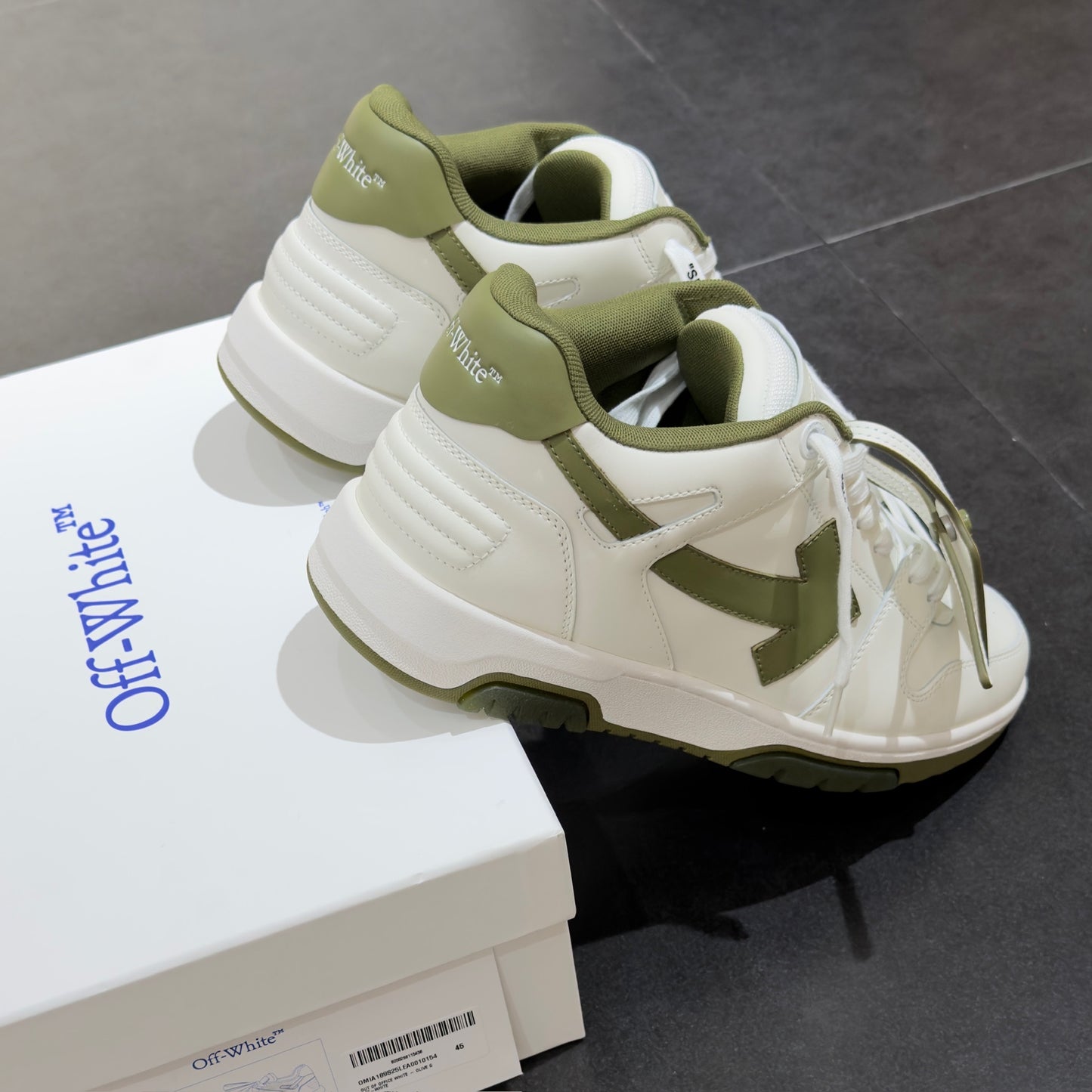 Off-White Out of Office - White & Olive Green