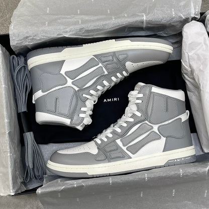 Amiri Skel Top Hi - Grey White