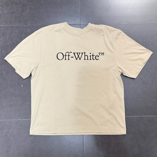 Off White Logo Tee - Beige