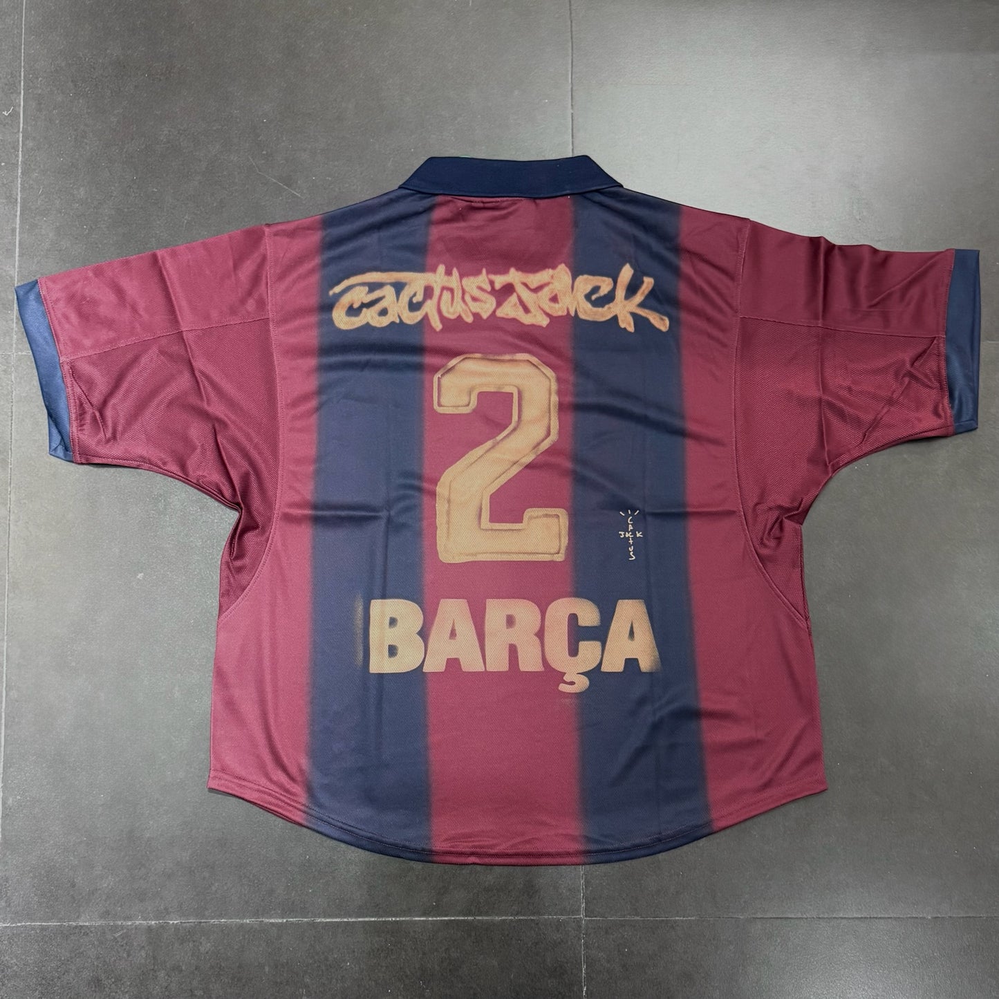 Travis Scott x FCB Barcelona Cactus Jack 2000/2001 Retro Skeleton Jersey