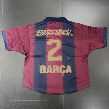 Travis Scott x FCB Barcelona Cactus Jack 2000/2001 Retro Skeleton Jersey