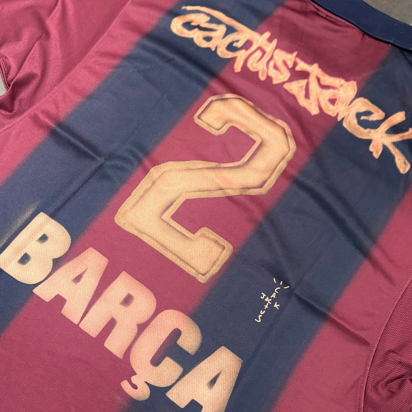 Travis Scott x FCB Barcelona Cactus Jack 2000/2001 Retro Skeleton Jersey