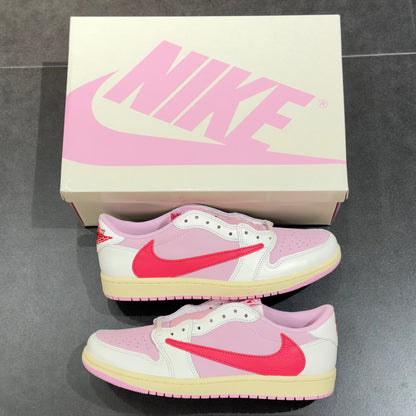 Jordan 1 Low x Travis Scott Cactus Jack - Sail Tropical Pink