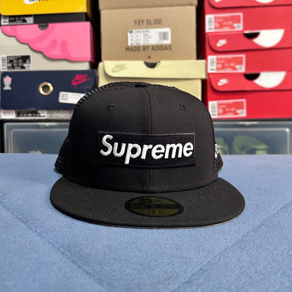 Supreme x New Era Box Logo Mesh Back Hat - Black