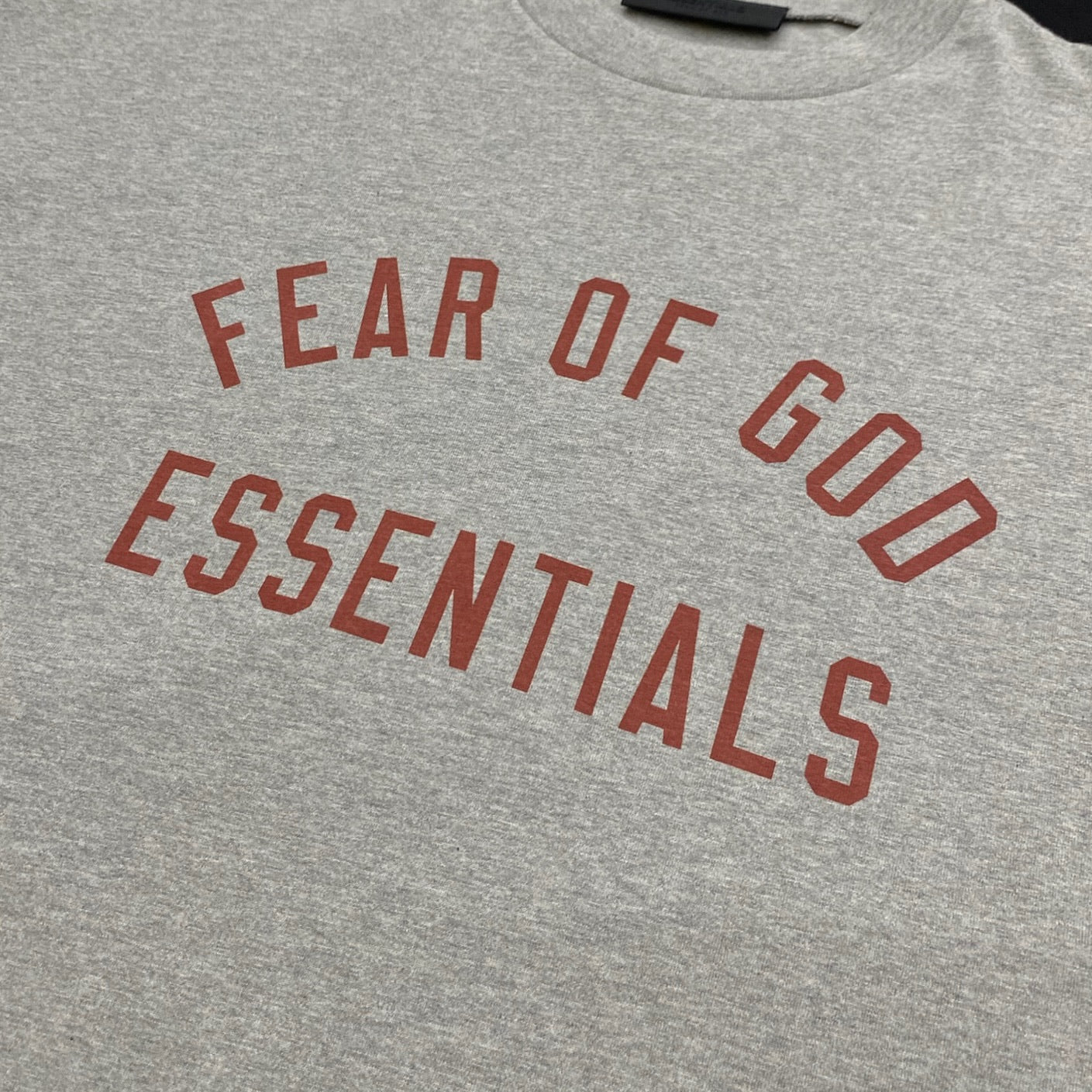 Essentials Fear Of God Jersey Crewneck Tee - Dark Heather