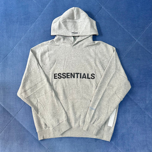 Essentials Hoodie Silicone Boxy - Heather Oatmeal