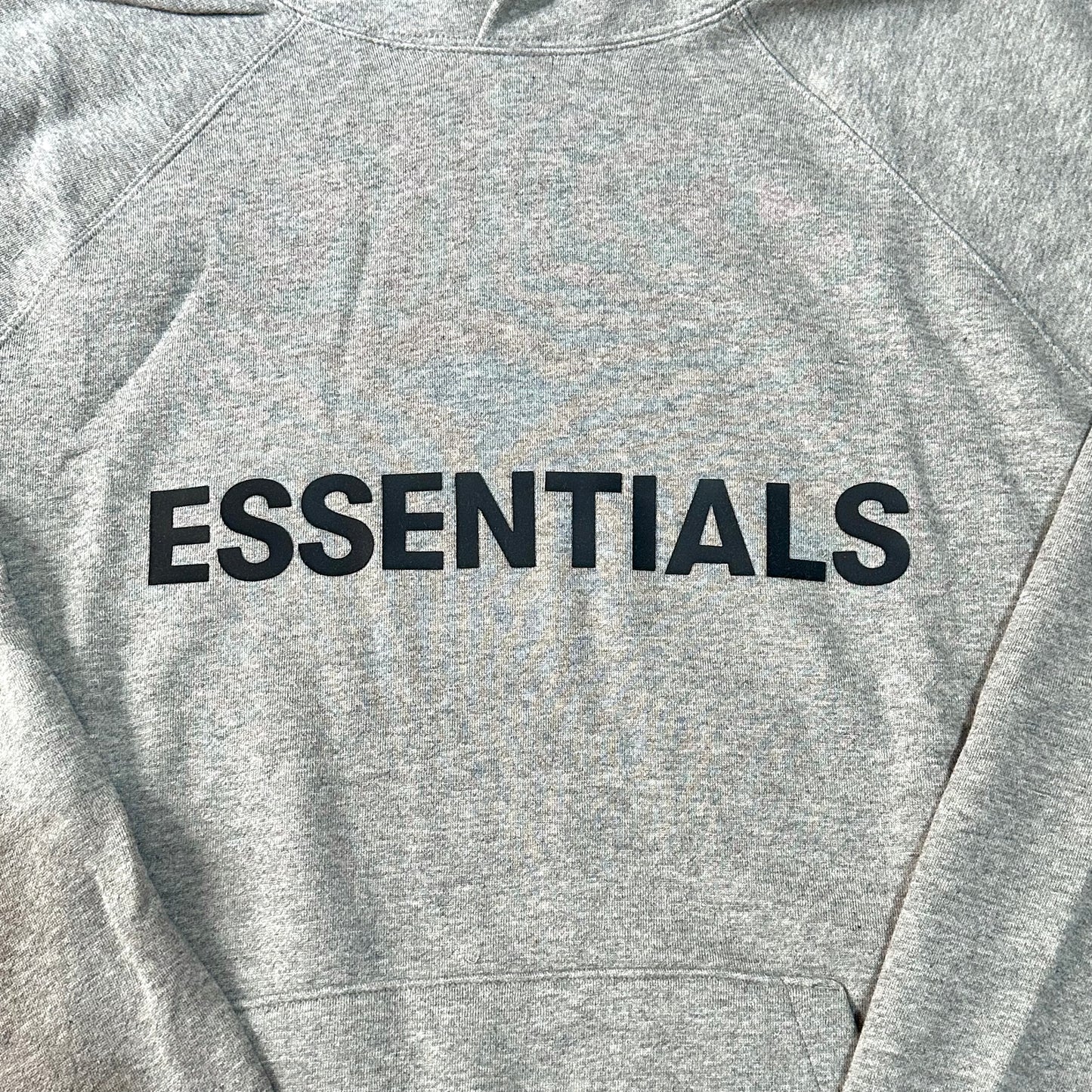 Essentials Hoodie Silicone Boxy - Heather Oatmeal