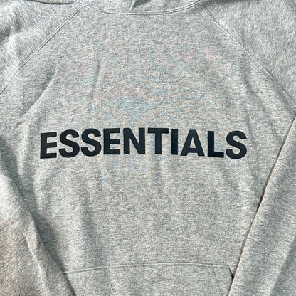 Essentials Hoodie Silicone Boxy - Heather Oatmeal