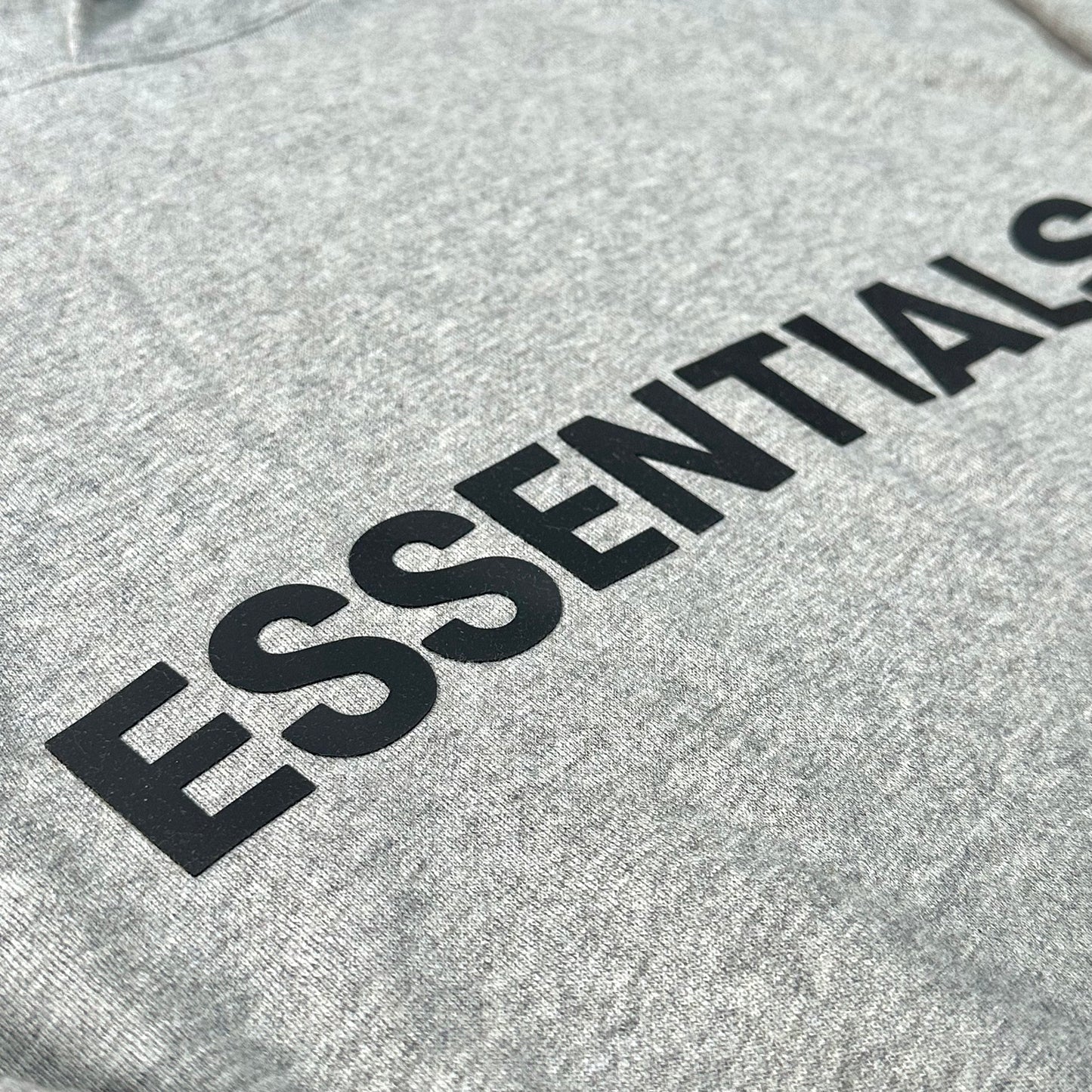 Essentials Hoodie Silicone Boxy - Heather Oatmeal