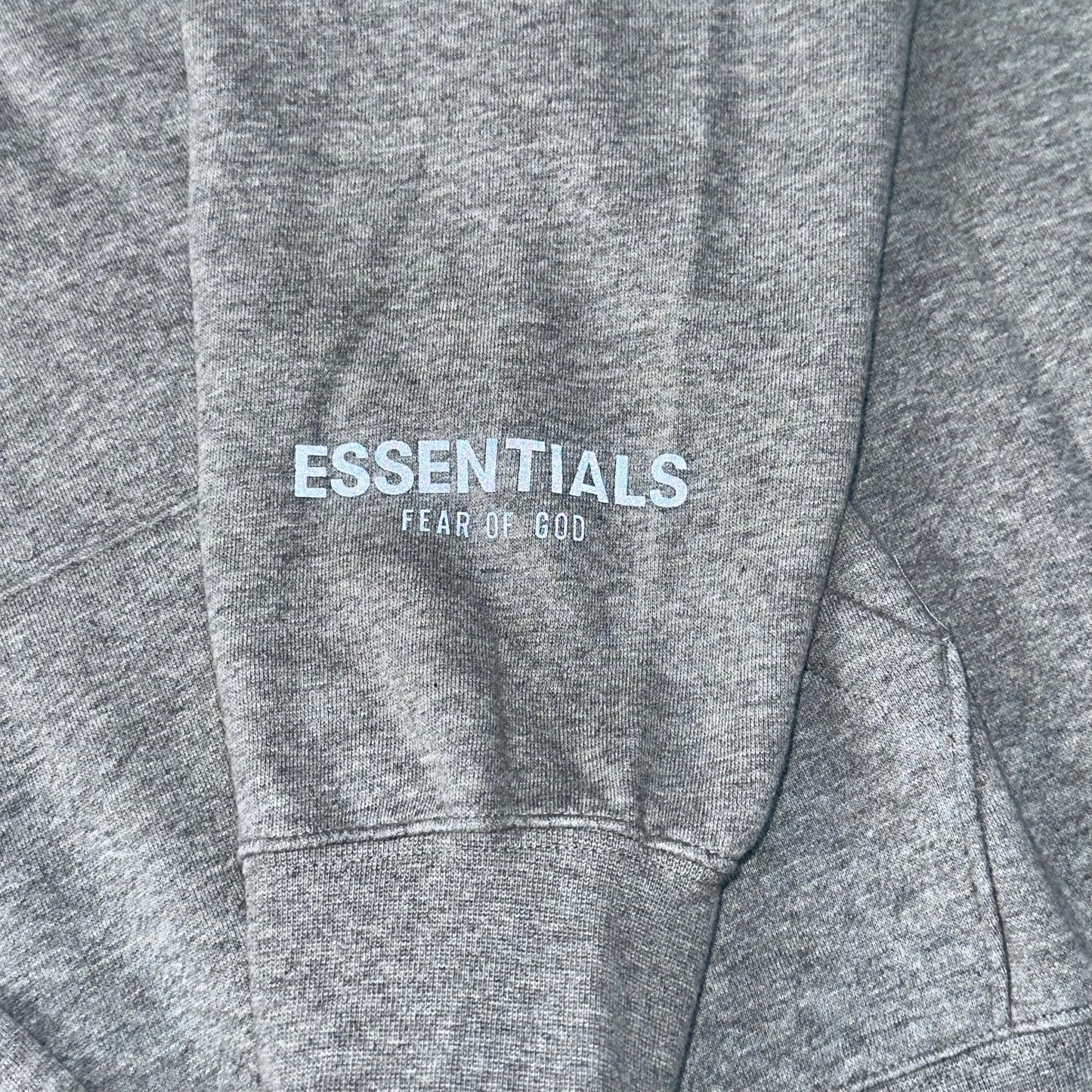 Essentials Hoodie Silicone Boxy - Heather Oatmeal