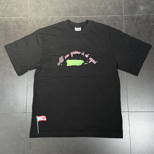 Bad Bunny Merch No Me Quiero Ir De Aqui Tee - Black