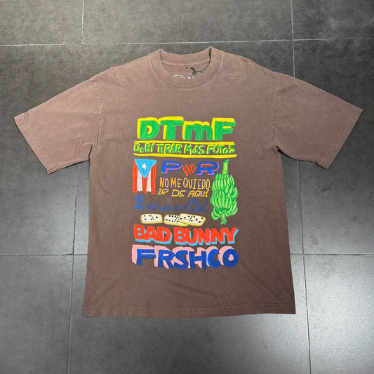 Frsh x Bad Bunny DTMF Tee - Brown