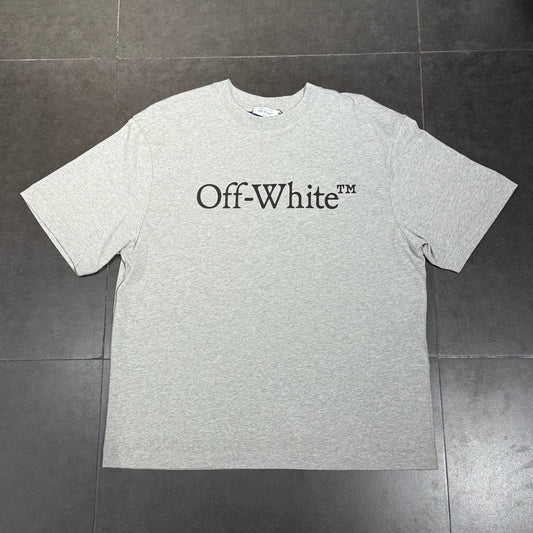Off White Big Bookish Skate Tee - Grey & Black