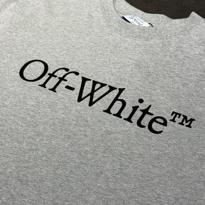 Off White Big Bookish Skate Tee - Grey & Black