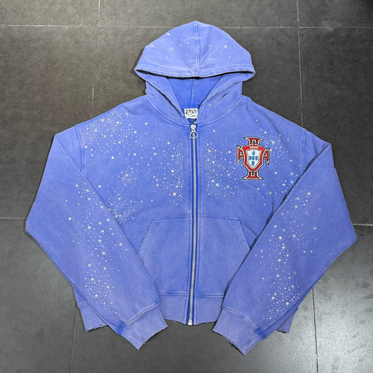 Vale Forever Sea Cluster Zip Up Hoodie - Blue