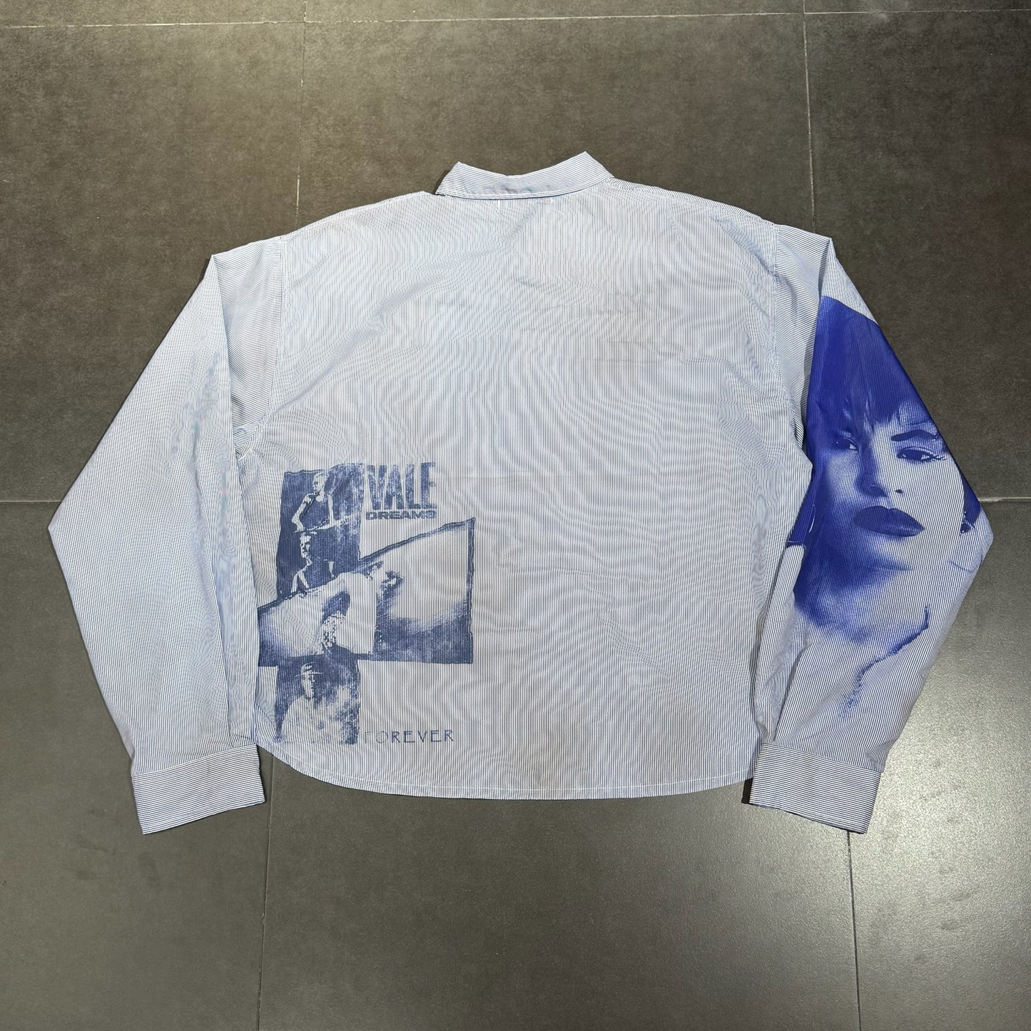 Vale Forever Freedom Button Up Stripped - Blue