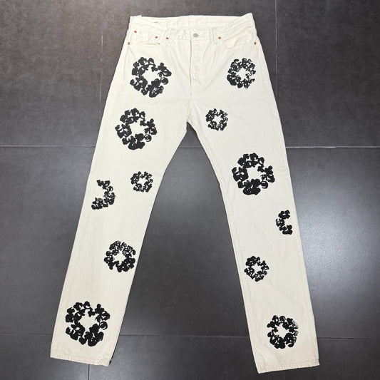 Denim Tears The Cotton Wreath Levis Jeans - White