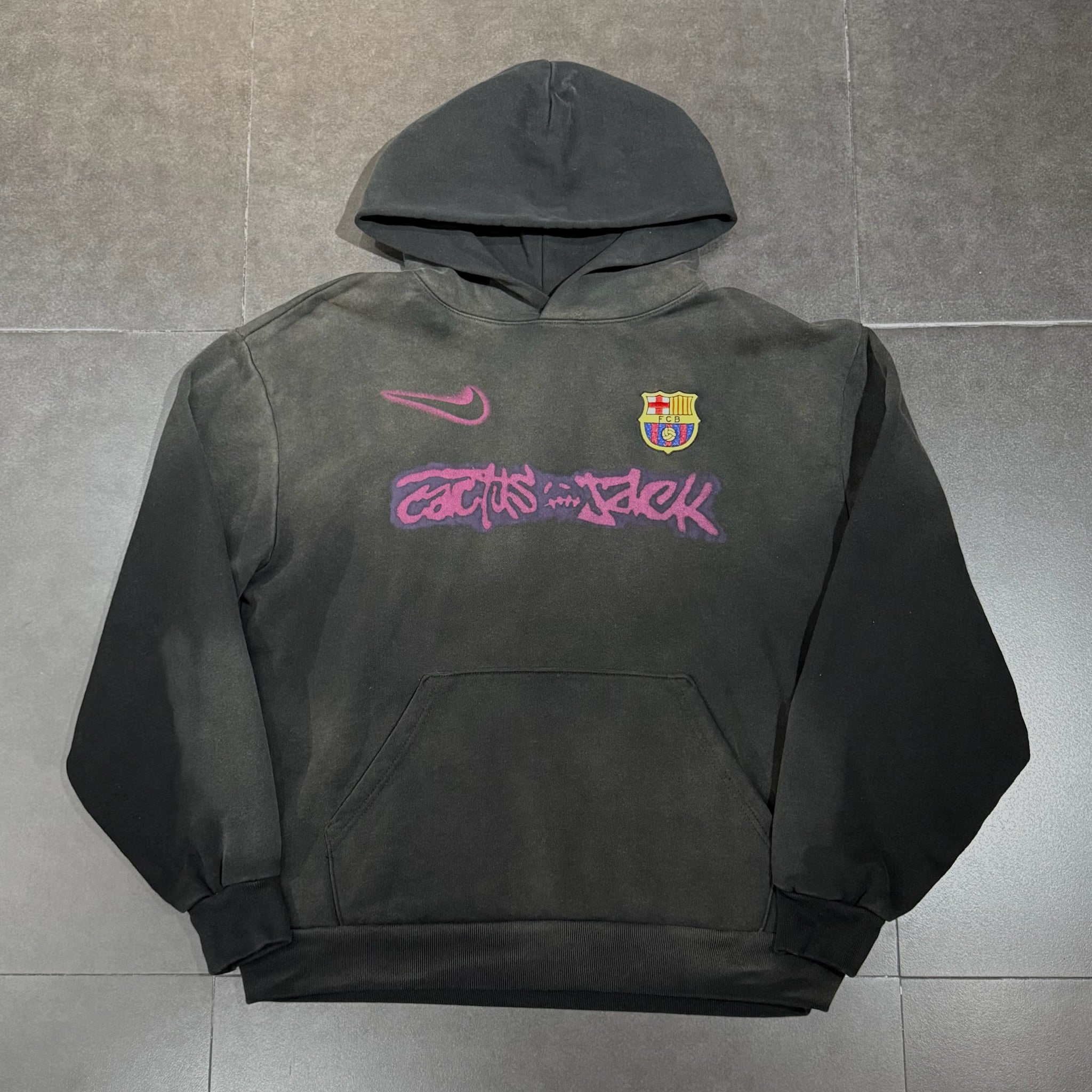 Travis Scott x FCB Barcelona x Nike Cactus Jack Spray Logo Hoodie