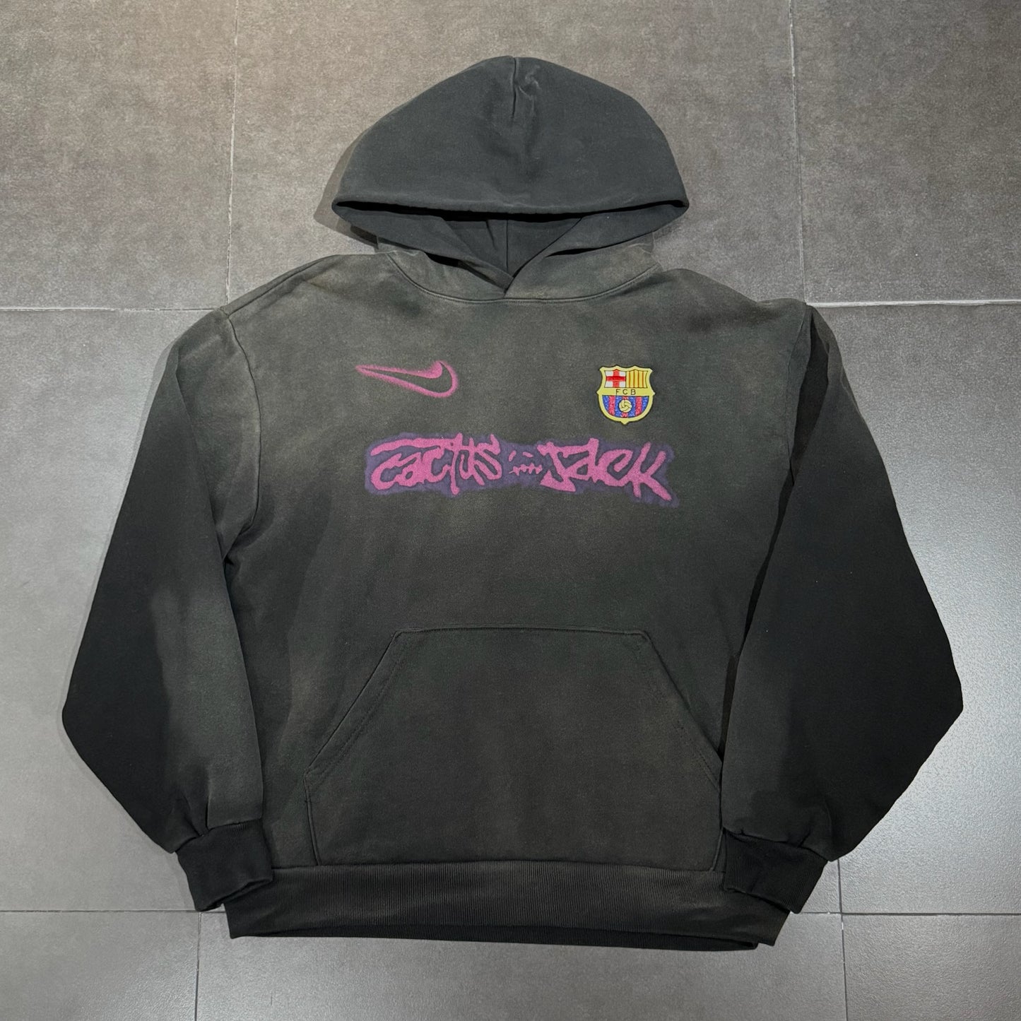 Travis Scott x FCB Barcelona x Nike Cactus Jack Spray Logo Hoodie