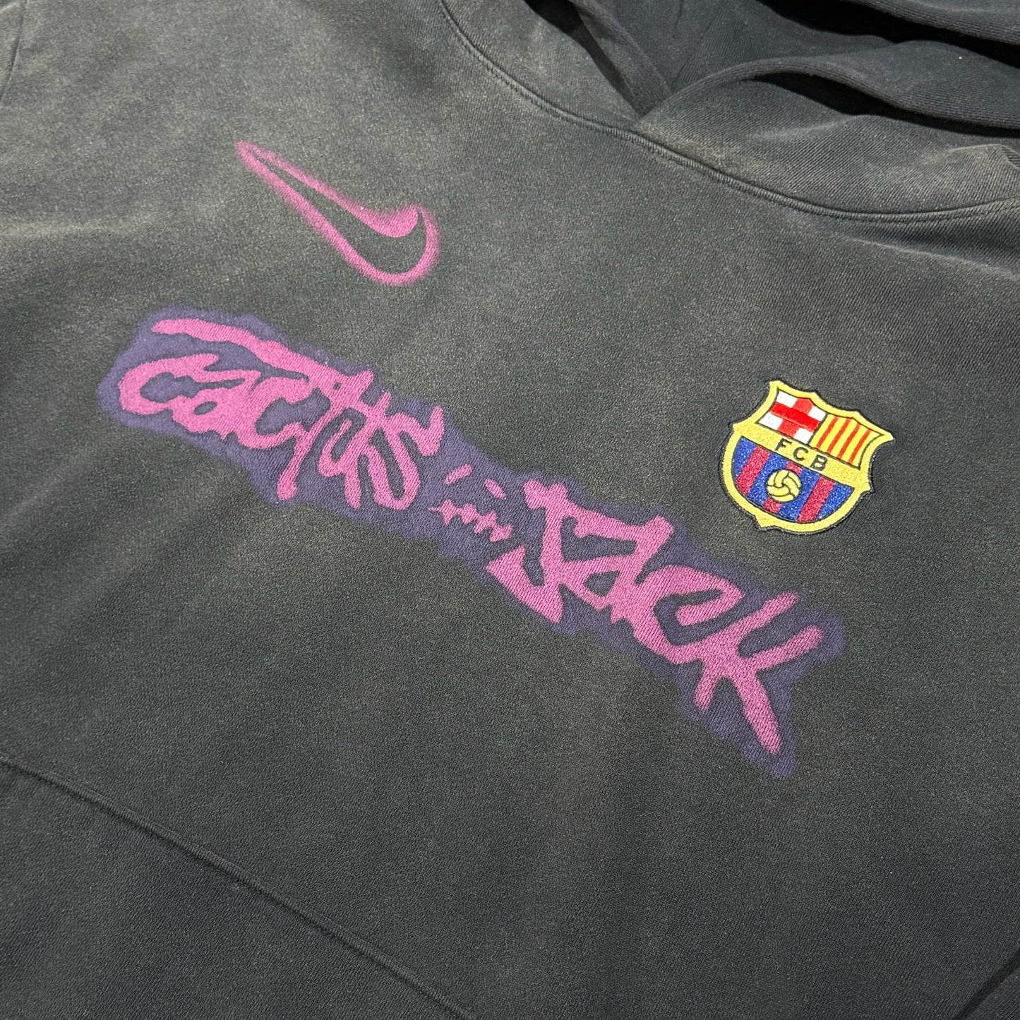 Travis Scott x FCB Barcelona x Nike Cactus Jack Spray Logo Hoodie