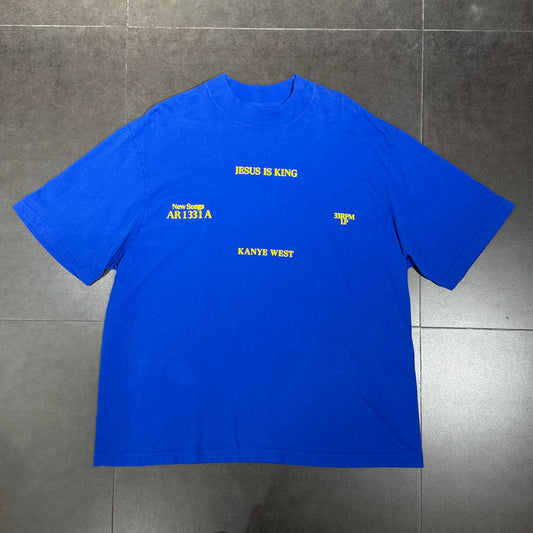 Kanye West Jesus is King Vinyl Tee - Blue